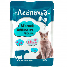 TM Leopold (spider) Canned food for cats Meat delicacy with veal meat