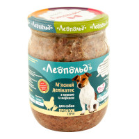 TM Leopold (glass) Canned food for dogs Meat delicacy with chicken and carrots