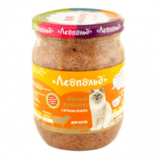 TM Leopold (glass) Canned food for cats Meat delicacy with lamb meat