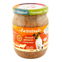 TM Leopold (glass) Canned food for dogs Meat delicacy with lamb meat