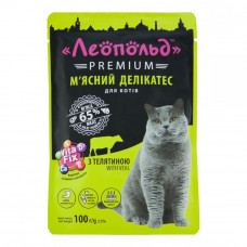 TM Leopold Premium Canned food for cats Meat delicacy with veal