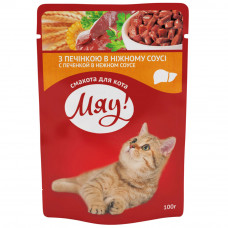 Meow! (spider) Canned cat food with liver in tender sauce