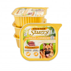 Mister Stuzzy Dog Canned dog food with chicken and rabbit (pate)