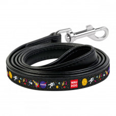 Collar Waudog Design Leash for dogs Nasa black 122 cm