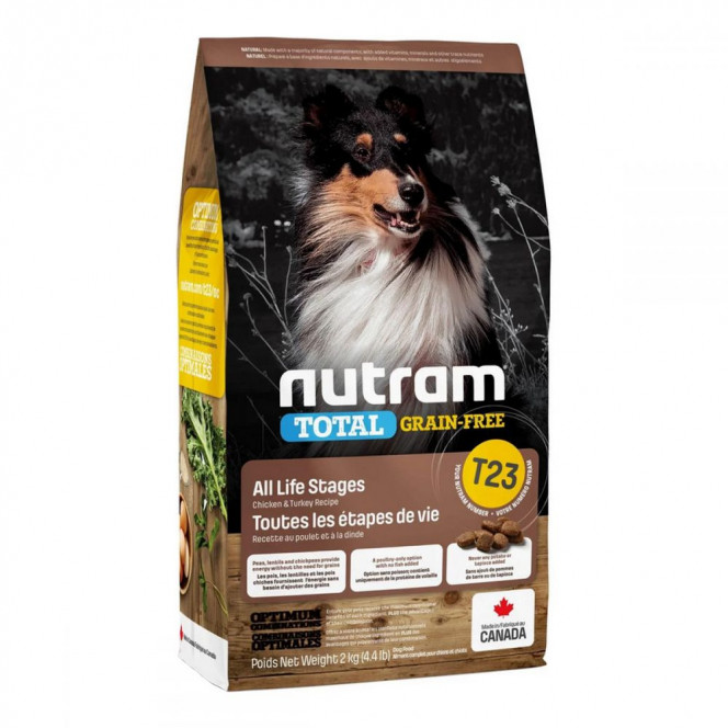 Nutram Total Grain-Free T23 Holistic Grain-Free Turkey Chicken Dog Food