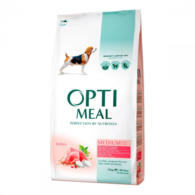 Optimeal Medium Adult Dog Dry food for dogs of medium breeds with turkey