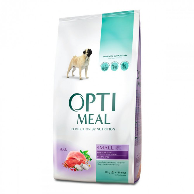 Optimeal Small Adult Dog Dry food for small breeds with duck