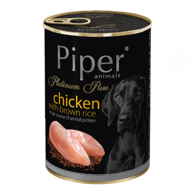 Dolina Noteci PIPER PLATINUM PURE chicken & brown rice Canned dog food with chicken and brown rice