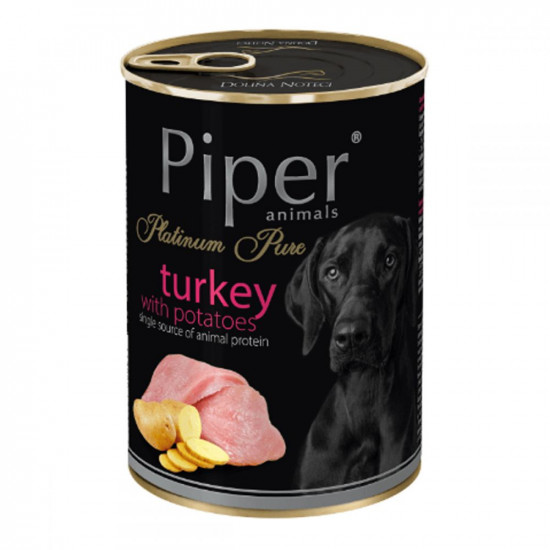 Dolina Noteci PIPER PLATINUM PURE turkey & potatoes Консервы для собак с индейкой и картофелем