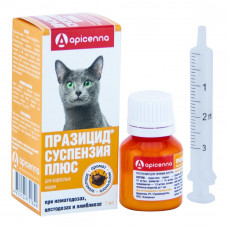 Apicenna Prazicide Suspension Plus Anthelmintic for adult cats