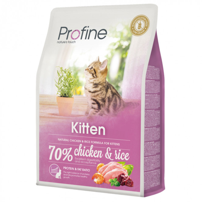 Profine Kitten Chicken and Rice Dry food for kittens with chicken and rice