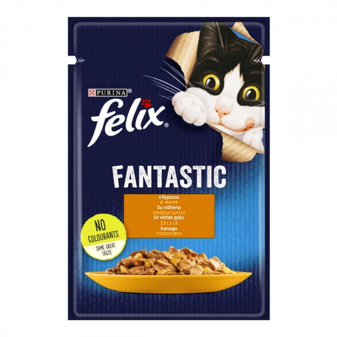 Purina Felix Fantastic Консервы для кошек с курицей в желе