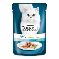 Gourmet Perle Canned food for cats mini fillets in gravy with ocean fish and tuna