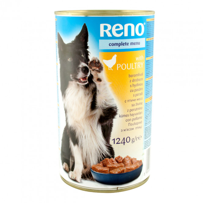 Reno Complete Menu Poultry Canned Poultry in Jelly for Adult Dogs