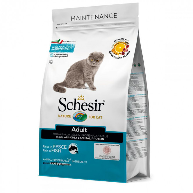 Schesir Cat Adult Fish Monoprotein Dry Cat Food with Fish