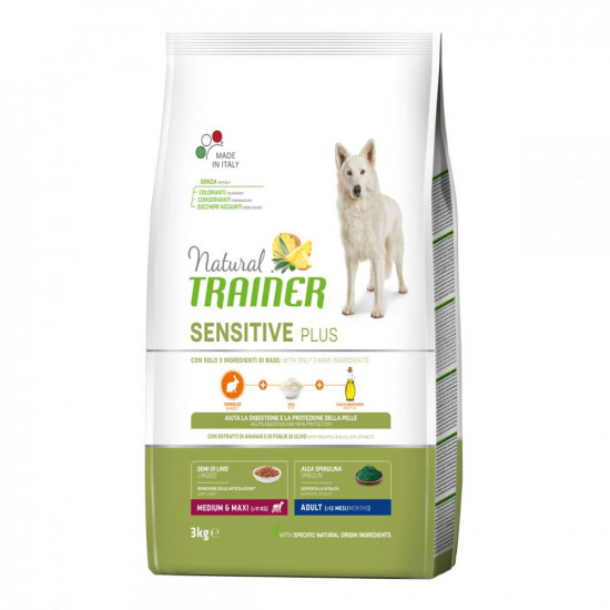 Trainer Natural Sensitive Adult Medium & Maxi Rabbit Сухий корм для собак середніх і великих порід з кроликом