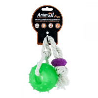 AnimAll Fun Expert Choise Rope Spiked Ball Green Vanilla