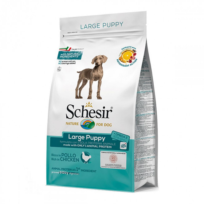 Schesir Dog Large Puppy Chicken Monoprotein dry food for large breed puppies with chicken