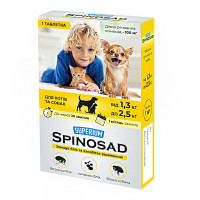 Superium Spinosad Tablets for dogs and cats from 1.3 to 2.5 kg