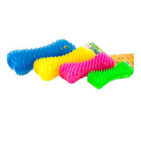 Sum-Plast Dent-a-Chew Bone Neon Spiked Bone For Dogs With Vanilla Scent