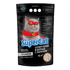 Supercat Премиум Древесный наполнитель для кошачьего туалета