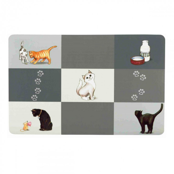 Trixie 24579 Patchwork Cat Bowl Mat