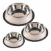 Trixie Chrome bowl with rubberized base