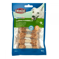 Trixie 31342 Denta Fun Chewing Dumbbells Dog Treats with Chicken and Rice