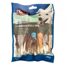 Trixie 31372 Denta Fun Chewing Rolls Mix Dog Treats Mix with Beef, Lamb and Chicken