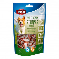 Trixie 31534 Premio Fish Chicken Stripes Dog Treats with Chicken and Fish