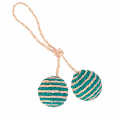 Toy for cats Trixie 4077 Sisal balls on a cord (4.5 cm)