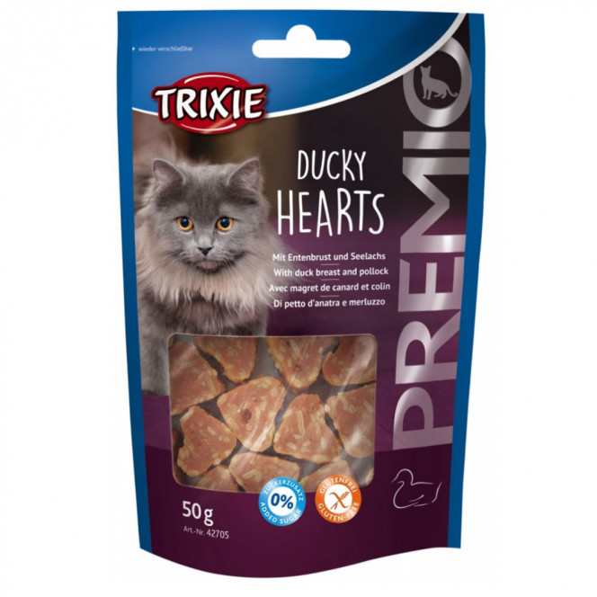 Trixie 42705 Premio Ducky Hearts with duck breasts and pollock