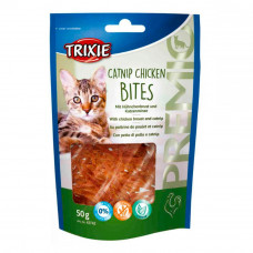 Trixie 42742 Premio Catnip Chicken Bites Лакомства для кошек с курицей и кошачьей мятой