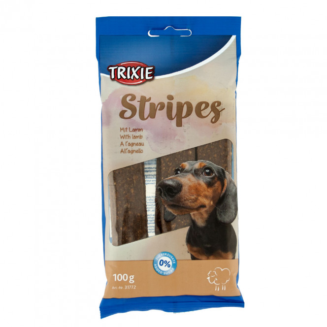 Trixie 31772 Stripes Dog Treats with Lamb