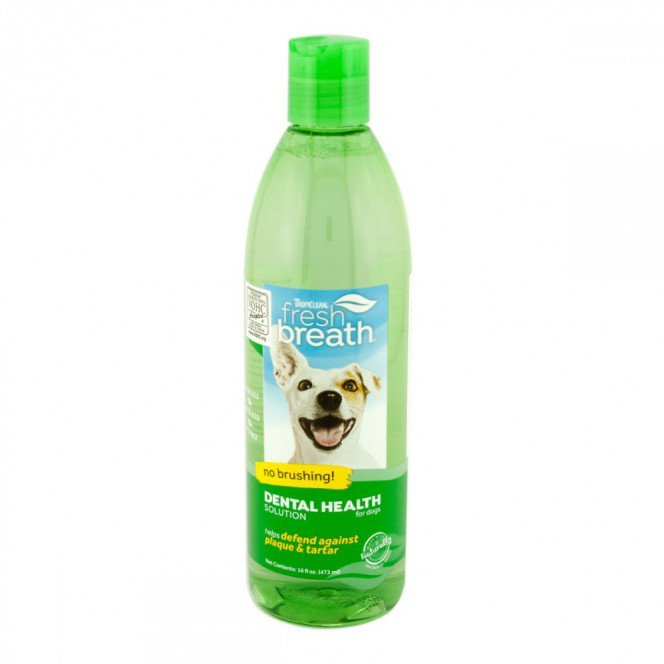 TropiClean fresh breath Dental Health Solution Dog Oral Hygiene Water Supplement