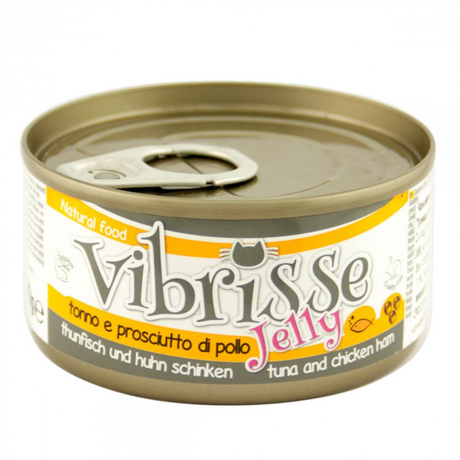 Vibrisse tuna & chicken ham in jelly Canned food for cats with tuna and chicken ham in jelly