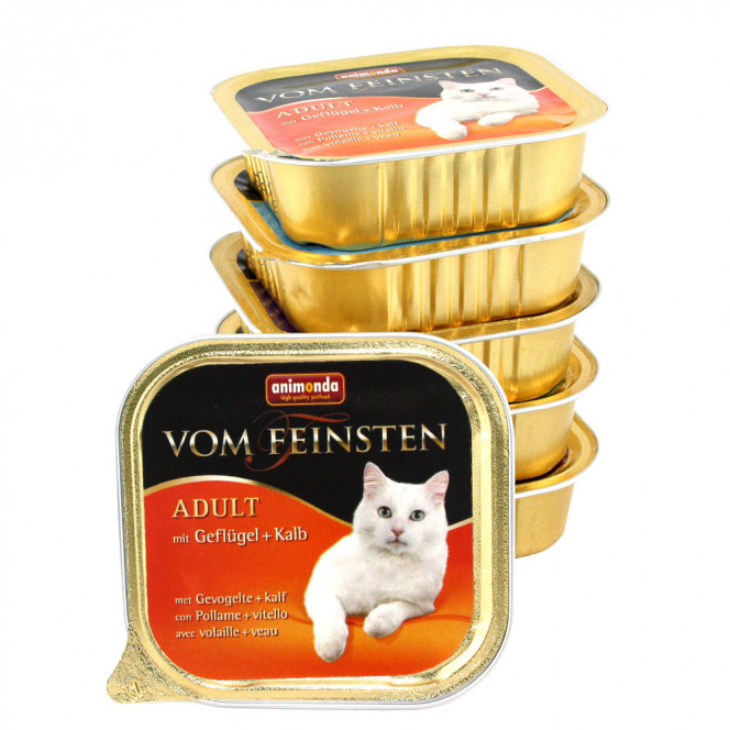 Animonda Vom Feinsten Adult mit Geflügel + Kalb Canned Food for Cats with Veal and Poultry